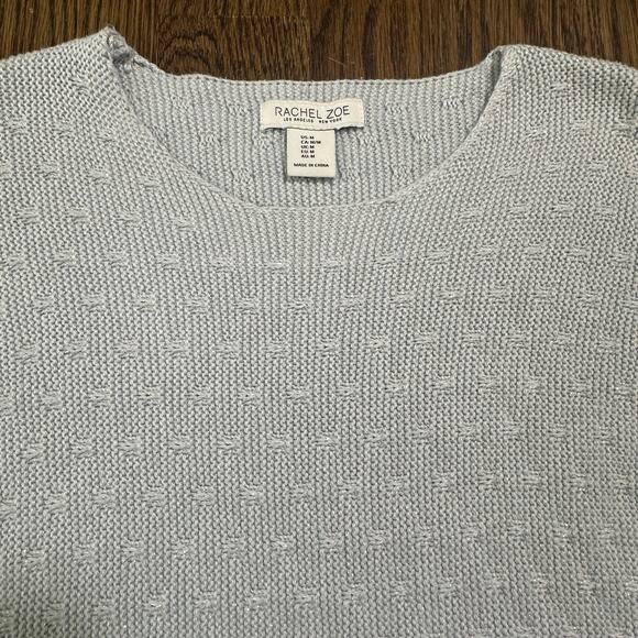 Rachel Zoe Gray Silver Metallic Knit Sweater - Picture 3 of 7
